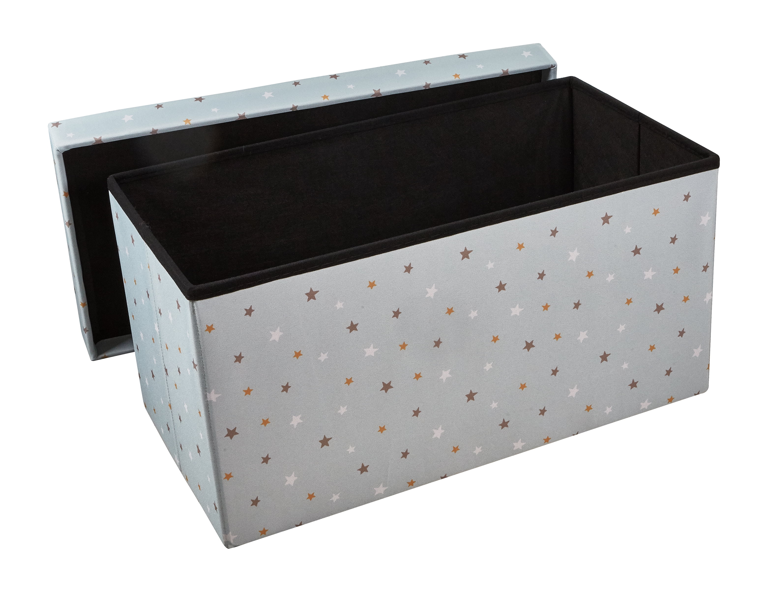 Kvell Foldable Children's Toy Storage Chest with Stars Pattern, Multi-Color