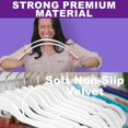 thumbnail image 2 of Perchas de terciopelo MIZGI Premium, paquete de 60 unidades, color blanco pesado, 2 of 8