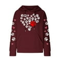 thumbnail image 3 of Hooded Sweatshirt Christmas Sweatshirt Winter Sweaters for Women Trendy Clearance Crewneck Sweatshirts Long Sleeve Top Fashionable Women's Printed Pullover Round Neck Top, 3 of 4