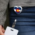 thumbnail image 2 of Colorado State Flag Heart Lanyard Retractable Reel Badge ID Card Holder, 2 of 3