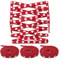 thumbnail image 1 of 2 pares de cordones planos con forma de corazón para zapatos de lona, blancos, 1 of 6