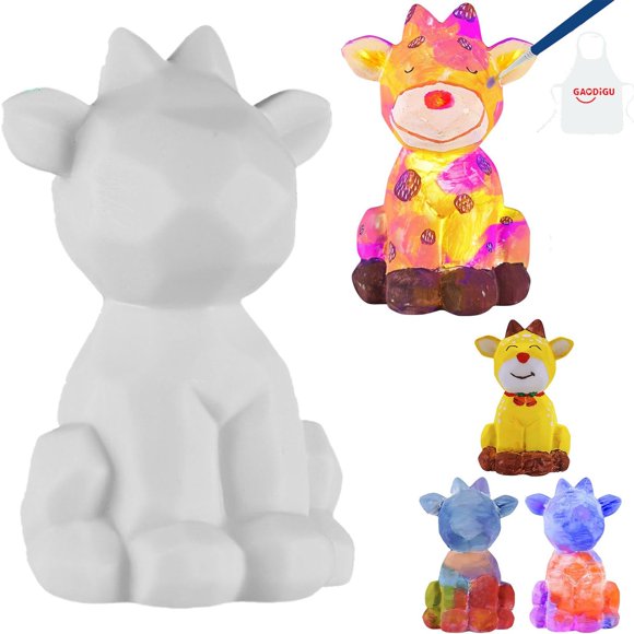 Jkkant DIY Animal Painting Kit for Kids, Glow in The Dark Crafts, Educational Night Light Art Project, Creative Doodle Toys, Birthday Gift for Children