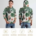 thumbnail image 5 of Leaf Flowers Nordic Tropical Plants Regular Fit Hoodie, Sporty Pullover Hooded Sweatshirt for Men Women Muscle 4XL, 5 of 6