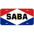 thumbnail image 1 of Saba Flag With Territory Name Novelty Car Auto License Plate, 1 of 3