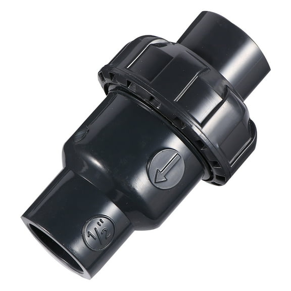 One-way Check Valve for Water Conducting with Durable Plastic Material Black 1/2"