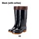 thumbnail image 4 of sweethay Botas de lluvia, zapatos calentadores de muslo de plástico, chanclos de plana, cómodos y puros, diarios, informales, para el día de Accesorios de calzado Negro Algodón> 44 sweethay AP013571-14, 4 of 6