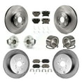thumbnail image 1 of Transit Auto Front Rear Wheel Hub Bearings Assembly Disc Brake Rotors and Ceramic Pads Kit (10Pc) for Car Toyota Matrix Corolla Pontiac Vibe - Left Right Side (Driver Passenger) KBB-117063, 1 of 10