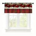 thumbnail image 2 of Rdsfhsp Apple Window Valance Curtain, Fruit Pattern Kitchen Decorative Rod Pocket Short Curtain for Farmhouse Home Decor, 2 of 5