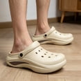 thumbnail image 5 of Unisex Garden Clogs, Womens and Mens on Shoes, Comfortable Quick Dry Lightweight Sandals for Beach Casual, Indoor and Outdoor(Khaki,9.5), 5 of 7