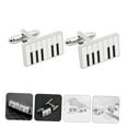 thumbnail image 3 of BESTOYARD 1 Pair Cufflinks Music Jewelry Man Piano Elegant Alloy Men, 3 of 8