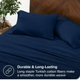 thumbnail image 6 of Bare Home Organic Flannel Sheet Set - 100% Organic Cotton - Deep Pocket - 4-Pieces - Full, Dark Blue, 6 of 7