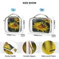 thumbnail image 4 of Ladybug Daisies Flowers Clear Cosmetic Bags with Handles PVC Toiletry Bags Zipper Waterproof Portable for Traveling 2 Pcs, 4 of 7