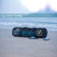 thumbnail image 3 of Bolsa de Playa Inteprter de Malla Duradera Negra con Bolsillo con Cremallera, 3 of 6
