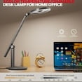 thumbnail image 2 of Honeywell Desk Lamp, Sunturalux™ Eye-Caring Led Desk Light, 800LM Dimmable Table Lamp with Timer, Touch Control Tall Desk Reading Light for Circle Webcam, Study, Bedroom, HWT-H6G Grey, 2 of 7