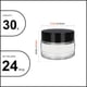 thumbnail image 2 of Frascos de vidrio DHSBTLS de 30 ml (1 oz) con revestimientos interiores, tapas y etiquetas, 2 of 8