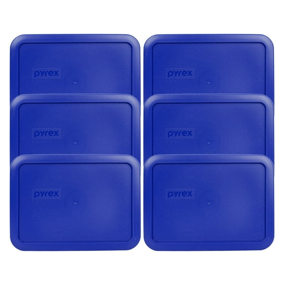 Pyrex 7210-PC Cadet Blue Plastic Replacement Storage Lid (6-Pack)
