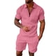 thumbnail image 2 of WILLBEST Conjunto de Pantalones Cortos Casuales de Manga Corta para Hombre, Cómodo Traje de Verano para Uso Diario, Tejido Suave y Transpirable, Traje Elegante para Caminar y Ir de Compras., 2 of 5
