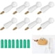 thumbnail image 1 of Ganchos de pared con tornillos de madera natural, de madera maciza, color blanco, con tornillos, para colgar sombreros y bufandas, 1 of 5