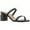 Black, variant on Women's Minimalist Chunky Heeled Mule Sandals Fashionable Elegant Summer Heeled Sandals Block Heel Square Toe Heeled Sandal