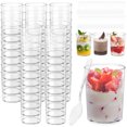 thumbnail image 4 of 50/100 Pcs Tasses à Dessert avec Cuillères 95ML Mini Tasses à Gâteau Réutilisables Tasses à Parfait Apéritif Tasses Empilables pour Pudding Tasses de Service pour Dessert Pudding Mousse Yaourt Collations, 4 of 5
