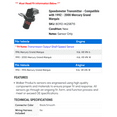 thumbnail image 2 of Speedometer Transmitter - Compatible with 1992 - 2000 Mercury Grand Marquis 1993 1994 1995 1996 1997 1998 1999, 2 of 2