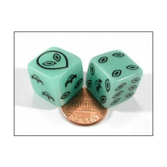 Koplow Games KOP08680 Alien D6 Glow Dice (12)