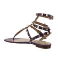 thumbnail image 3 of Valentino Women's Strapped Rockstud Flat Sandals in Purple, 3 of 3
