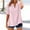 Pink, variant on Busydd Plus Size Womens Tops S-5XL Casual Solid Color V Neck Summer Tops for Women Trendy Short Sleeve Going Out Tops for Women Oversized Versatile Linen Tops