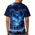 thumbnail image 5 of LAOLIUSN Men's Dragon Graphic T-Shirt, Fantasy Allover Print Tee, 88% Polyester 12% Spandex, Short Sleeve Casual Shirt, Sizes S-4XL, 5 of 7