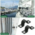 thumbnail image 5 of Uxcell 100 Paquete Abrazadera de Tubo en U, 3/8 Pulgadas(10mm) Abrazadera de Estribo de 2 Agujeros Conector Pesado para Cables de Conduit, Negro, 5 of 5