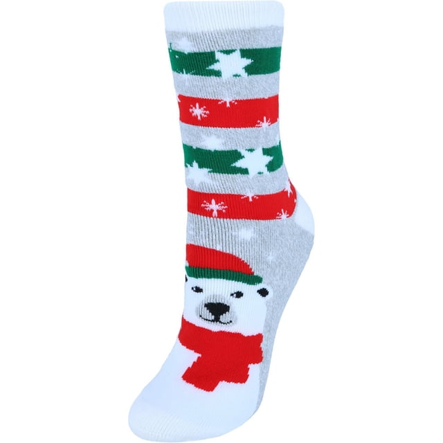 CTM® Chaussettes de Vacances Super Douces avec Antidérapants (Femmes)