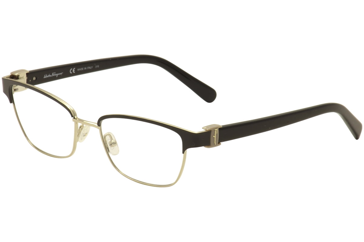 Salvatore Ferragamo Eyeglasses SF2148 SF/2148 001 Black/Gold Optical Frame  52mm