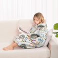 thumbnail image 4 of Cute Hedgehog and Mushroom Blanket Hoodies for Kids 6-13YR Oversize Wearable Blanket Hoodies for Boys Girls Teens, 4 of 7