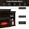 thumbnail image 6 of Gymax 70'' Fireplace TV Stand Media W/ 28.5'' 750W/1500W Electric Fireplace Brown, 6 of 10