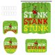 thumbnail image 2 of Mini Grinch Ornaments Grinch Ornaments Grinch Christmas Decorations Christmas Snowman Print Toilet Bathroom Mat And Shower Curtain Four-Piece Set, 2 of 7