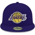 thumbnail image 2 of Men's New Era Purple Los Angeles Lakers Official Team Color 59FIFTY Fitted Hat, 2 of 6