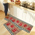 thumbnail image 4 of Kitchen Rug Mat Christmas Red Balls Buffalo Check, Set of 2, Anti-Fatigue Non-Skid Washable Kitchen Runner Rugs, Holly Berry Soft Comfort Rug for Kitchen, Floor Home, Front of Sink, Laundry, 4 of 5