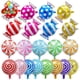 thumbnail image 2 of 7 globos de aluminio con forma de piruleta de 18 pulgadas, diseño de molino de viento colorido, globo de helio, decoración para fiestas de cumpleaños y bodas, juguetes para niños, baby shower, 2 of 5