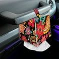 thumbnail image 7 of FUIALDOLG Tissue Box Cover PU Leather Home Decor, Colorful Boho Floral Waterproof Square Car Tissue Holder Storage for Bathroom Vanity, Countertops, Dressers, Night Stand and Offices, 7 of 7