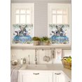 thumbnail image 5 of Animals Flowers 2 Panel Kitchen Curtains for Small Windows, Weeping Spring Floral Elegant Pastoral Bathroom Tier Curtain, Short Window Treatment for Bedroom/Living Room 55"x24", 5 of 6