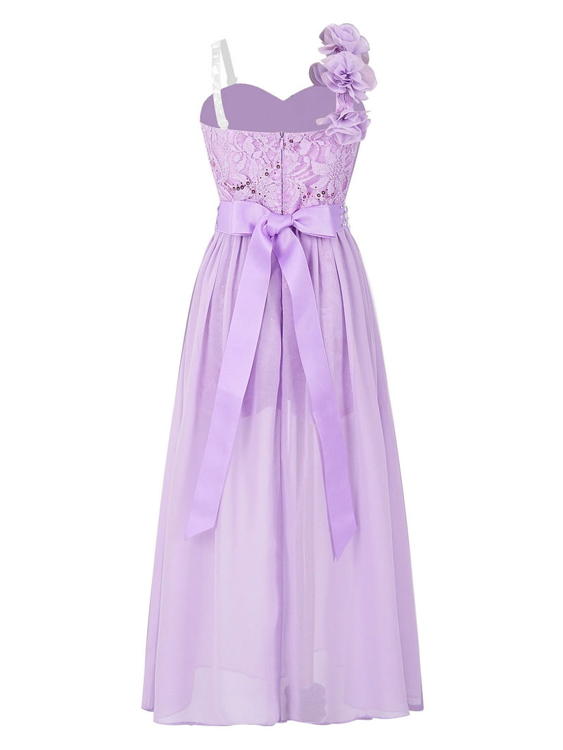 open lace back dress Lavender Elysia Gown – 3D Hydrangea Floral Prom Dresses Strapless Lace-Up Back Custom Colors / 26W main image 1