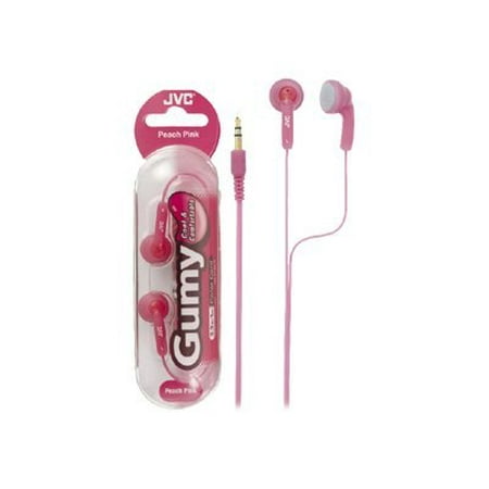 JVC HA-F130P Gumy phones - Headphones - ear-bud - wired - 3.5 mm jack - peach pink