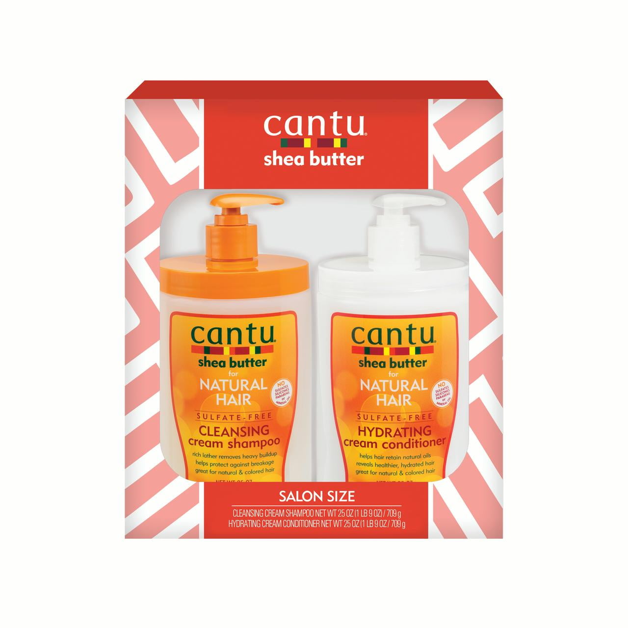 ($20 Value) Cantu Salon Size Gift Set, Cleansing Shampoo 25 fl oz, Hydrating Conditioner 25 fl oz