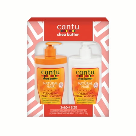 ($20 Value) Cantu Salon Size Gift Set, Cleansing Shampoo 25 fl oz, Hydrating Conditioner 25 fl oz