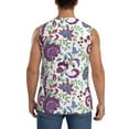 thumbnail image 4 of Xecao Fairy Flower Print Men's Tank Top: Sleek Sleeveless Tee for Casual Sports and Beach Occasions-XX-Large, 4 of 7