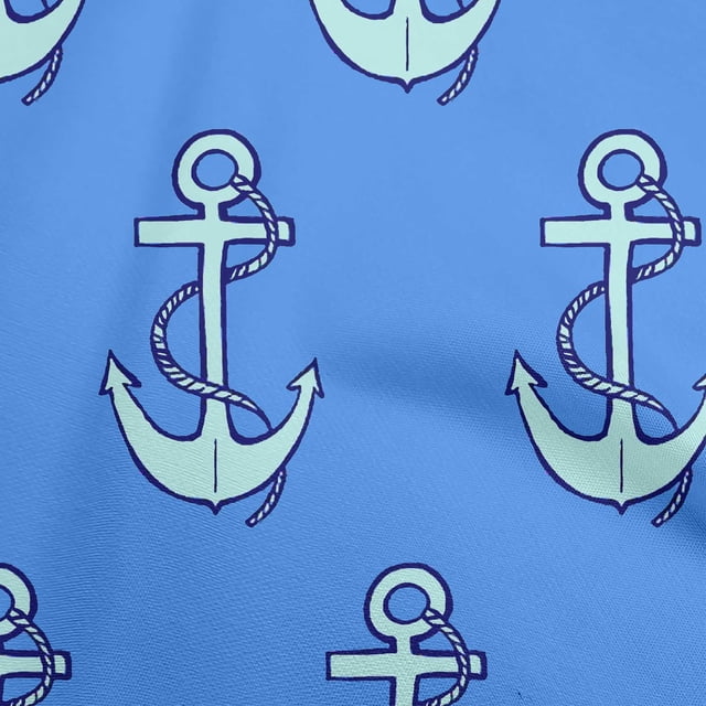 oneOone Silk Tabby Medium Blue Fabric Nautical Sewing Craft Projects Fabric Prints By Yard 42 Inch Wide