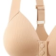 thumbnail image 5 of CFLVAEK Womens Front Closure Bras Wireless Full Coverage Everyday Bra Comfortable Wide Adjustable Straps Push Up Bralettes Beige 44, 5 of 5