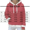 thumbnail image 3 of BLVB Women's Christmas Oversized Hoodies Drawstring Fleece Sweatshirts Holiday Pullover with Pocket, 3 of 7