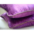 thumbnail image 2 of The HomeCentric Throw Pillow Covers, Purple , Solid Color Bead Cord Pillows Cover, Pack of 2, 20x20 inch (50x50 cm) Pillows Cover, Solid Pillows Cover, Square Velvet Throw - Purple Shimmer, 2 of 4