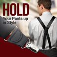 thumbnail image 2 of Hold'Em 100% Silk Suspenders for Men Clip End Dress Tuxedo Suspender - Red, 2 of 6